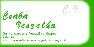 csaba veszelka business card